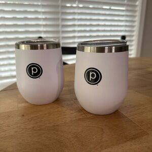 Pure Barre White Stainless Steel Insulated Tumblers (Set of 2)